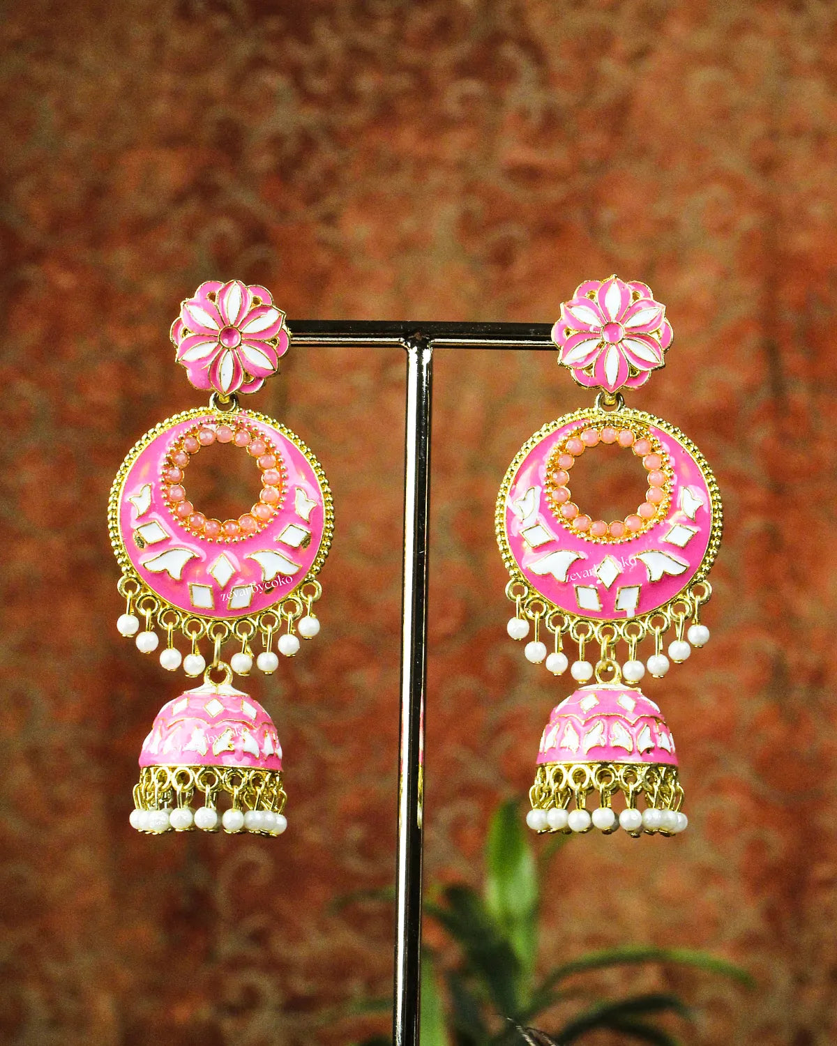 COKO's Chaandbali Jhumka Earrings- Gaurita