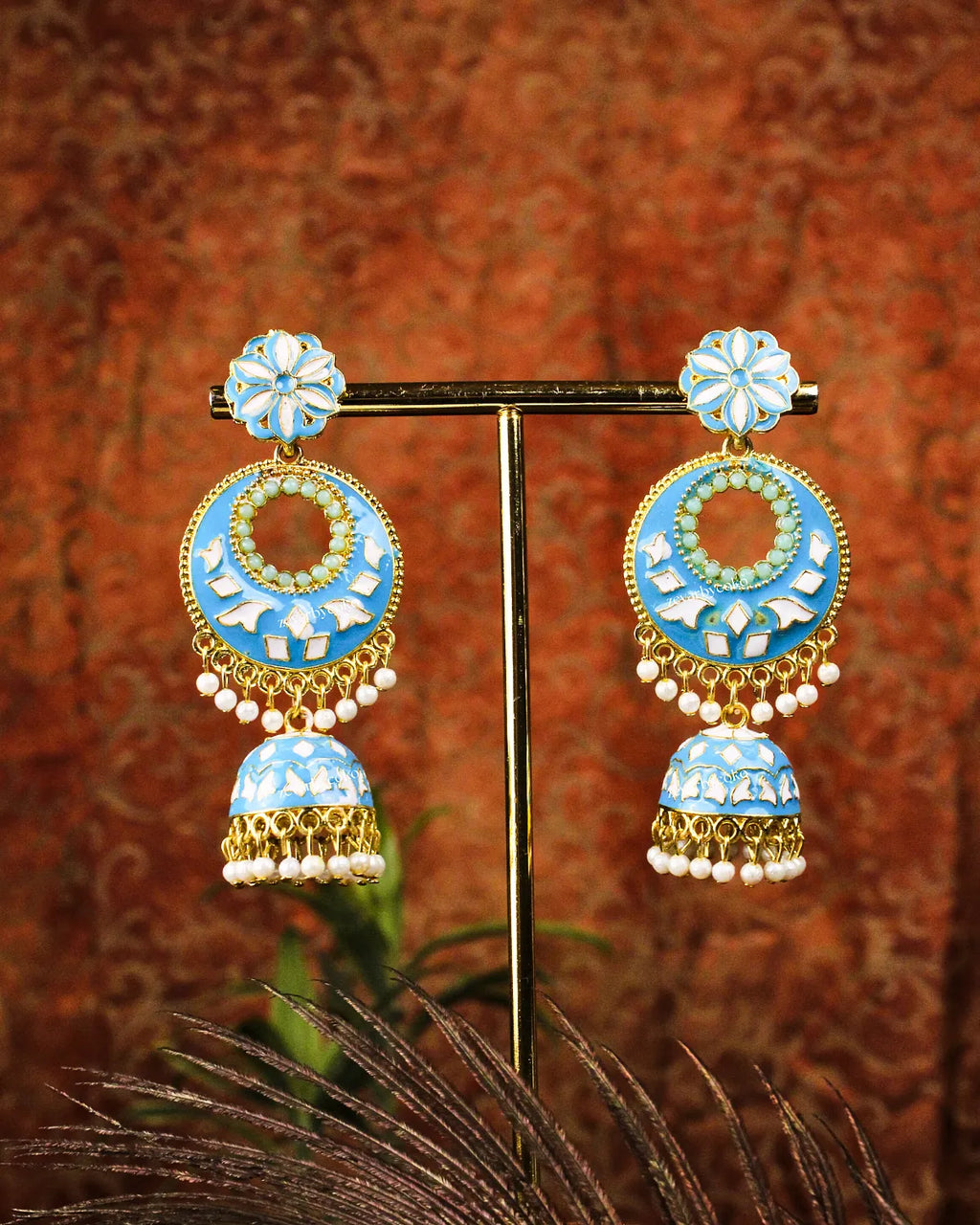 COKO's Chaandbali Jhumka Earrings- Gaurita