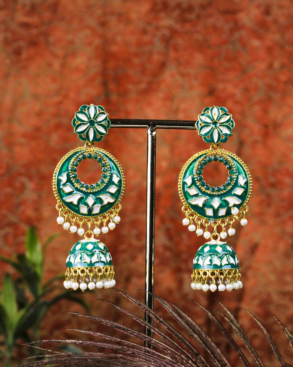 COKO's Chaandbali Jhumka Earrings- Gaurita
