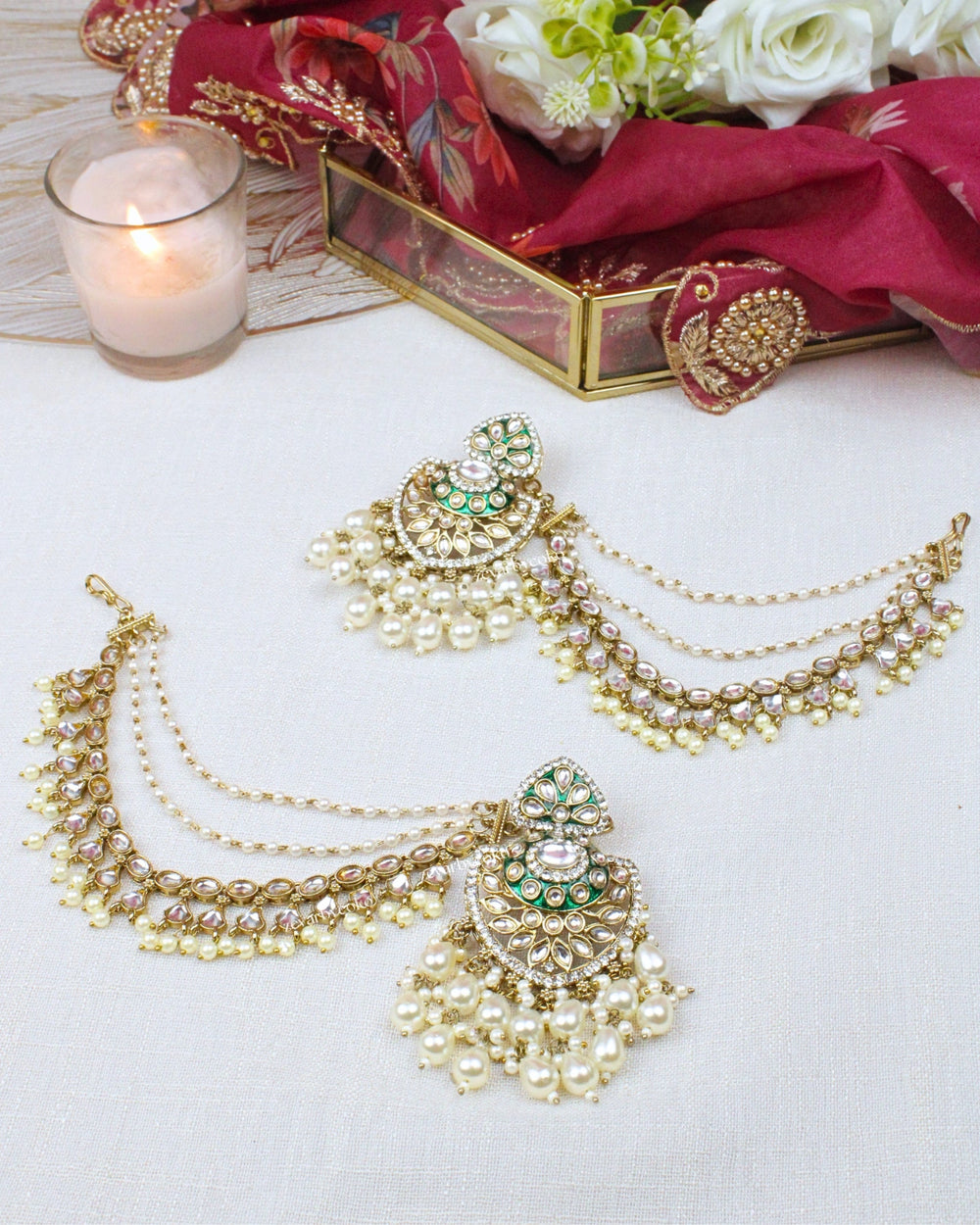 COKO's Kaan Chain Ear Chain (Sahara)- Kritika Kaanchain Earrings